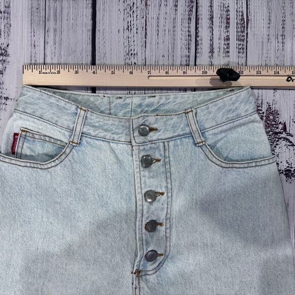 Bongo Jeans Women’s 7 High Rise Button Fly Tapered Acid Wash USA 90s Vintage - Picture 3 of 8